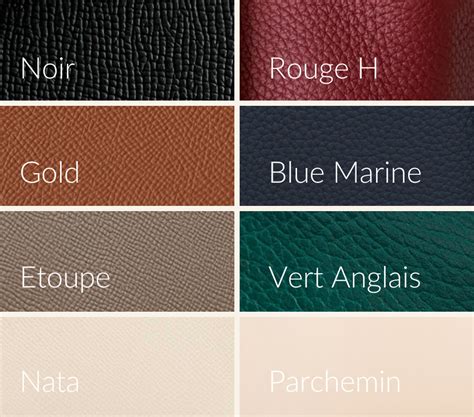 hermes exotic leather colors|Hermes bag colour chart.